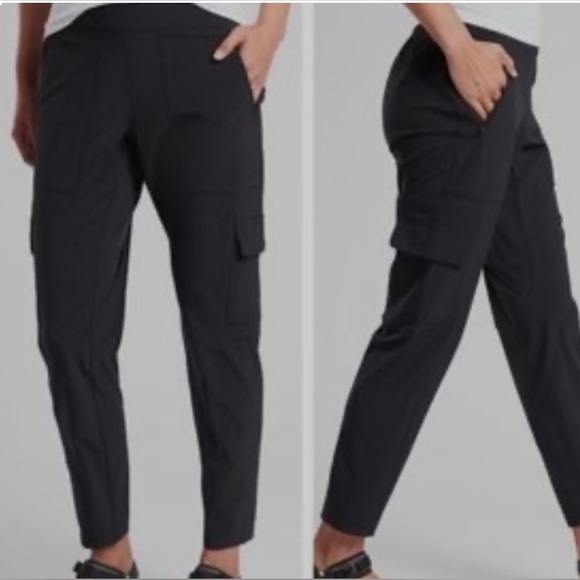 ATHLETA CHELSEA CARGO LINED PANT BLACK. SIZE 16 - Picture 1 of 16